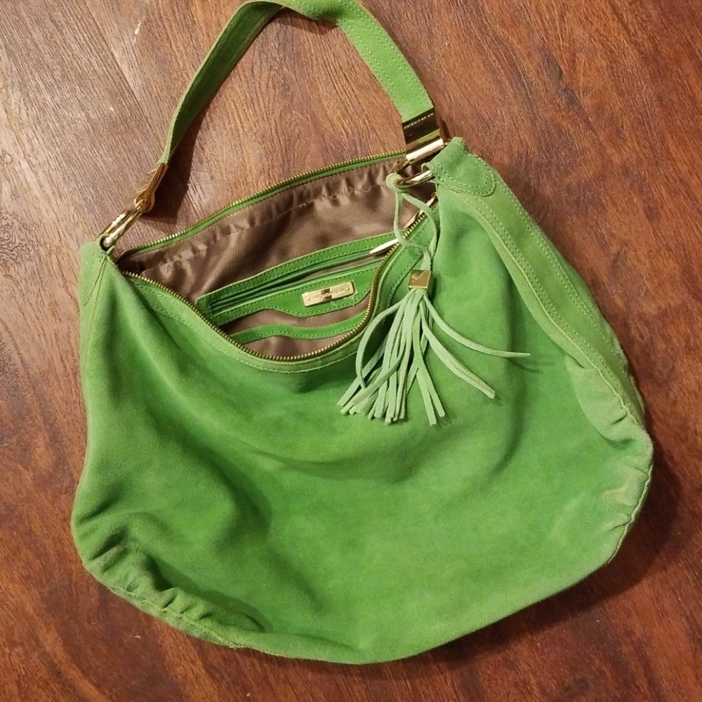 Antonio melanie Briwn suede handbag